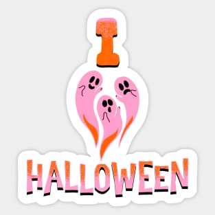 I heart Halloween Sticker